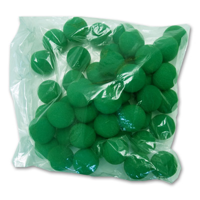 картинка 1.5" 50 Super Soft Sponge Balls (Green) - Trick от магазина Одежда+