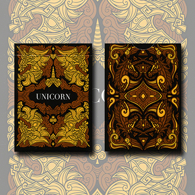 картинка Unicorn Playing cards (Copper) by Aloy Design Studio USPCC - Trick от магазина Одежда+