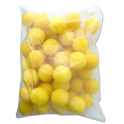 картинка 1.5" 50 Super Soft Sponge Balls (Yellow) - Trick от магазина Одежда+