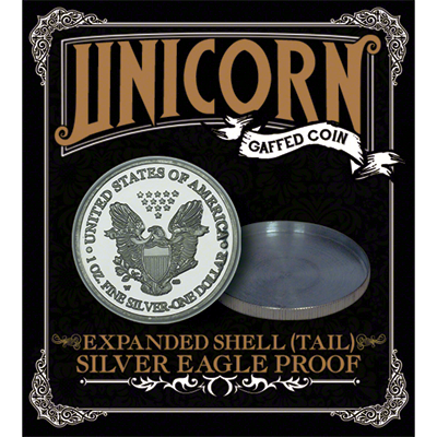 картинка Expanded shell ; Silver Eagle Proof (Tail) by Unicorn Gaffed Coin - Trick от магазина Одежда+