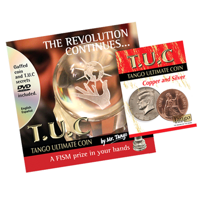 картинка Tango Ultimate Coin (T.U.C)(D0110) Copper and Silver with instructional DVD by Tango - Trick от магазина Одежда+