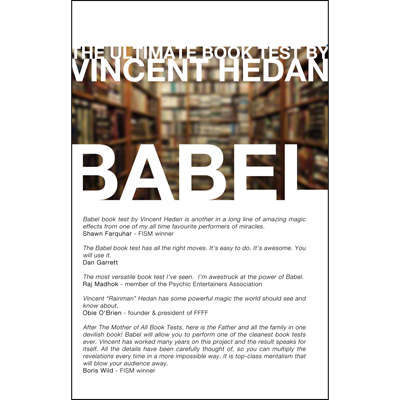 картинка Babel Book Test (single book) 2.0 by Vincent Hedan - Trick от магазина Одежда+