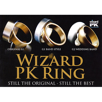 Wizard PK Ring G2 (CURVED, GOLD, 23mm, Large) by World Magic Shop - Trick