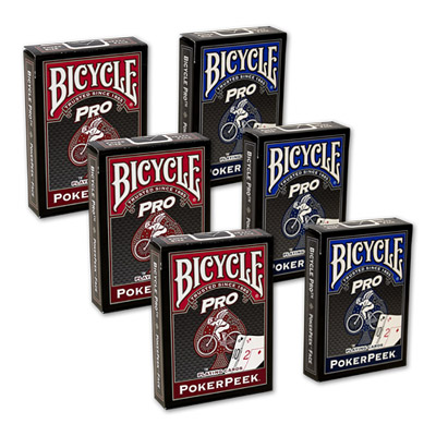 Cards Bicycle Pro Poker Peek - 6 PACK (Mixed) USPCC