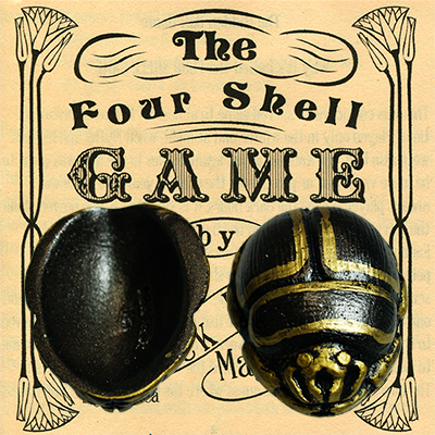 Four Dung Beetle Scarab Shells (Black) - Trick