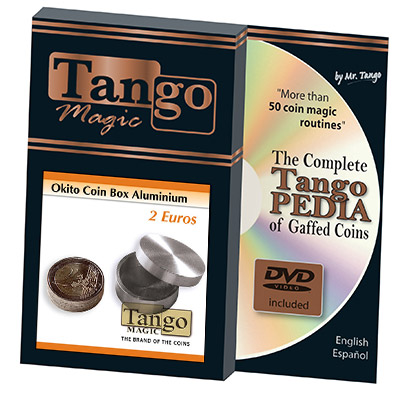 картинка Okito Coin Box Aluminum 2 Euro (w/DVD) by Tango - Trick (A0002) от магазина Одежда+