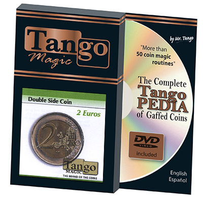Double Sided Coin (2 Euro w/DVD) by Tango - Trick (E0027)