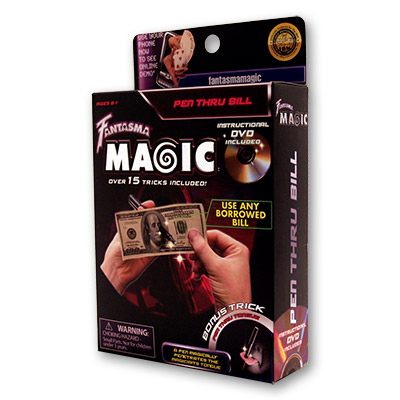 картинка Pen Through Bill by Magick Balay and Fantasma Magic - DVD от магазина Одежда+