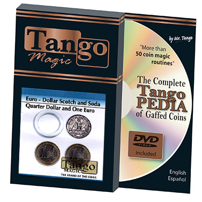 Euro-Dollar Scotch And Soda (ED000) (Quarter Dollar and 1 Euro w/DVD) by Tango-Trick