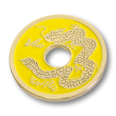 картинка Chinese Coin (Yellow - Half Dollar Size) by Royal Magic - Trick от магазина Одежда+