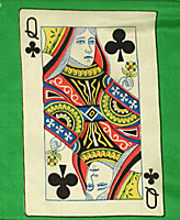 картинка 12" Card Silk - Queen Of Clubs. от магазина Одежда+