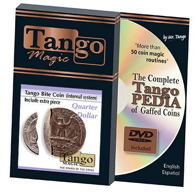 Bite Coin - US Quarter (w/DVD - Internal With Extra Piece) (D0045)by Tango - Trick