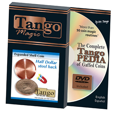 картинка Expanded Shell Coin (Half Dollar w/DVD) (D0007)(Steel Back) by Tango Magic - Trick от магазина Одежда+