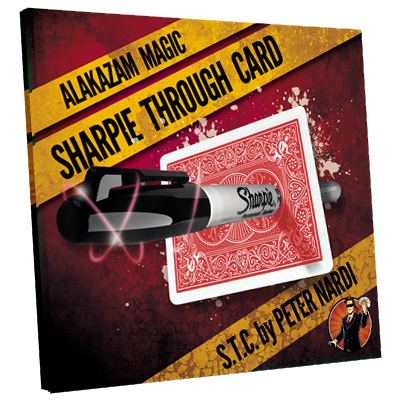 Sharpie Through Card (DVD and Gimmick) Red by Alakazam Magic - DVD