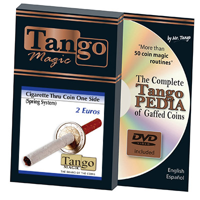 Cigarette Through (2 Euros, One Sided w/DVD)E0012 by Tango - Trick