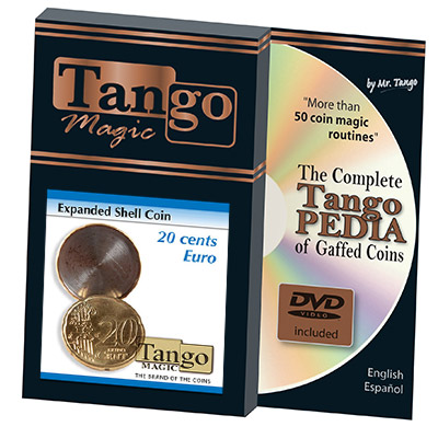 картинка Expanded Shell Coin (20 Cent Euro w/DVD) by Tango Magic - Trick (E0006) от магазина Одежда+