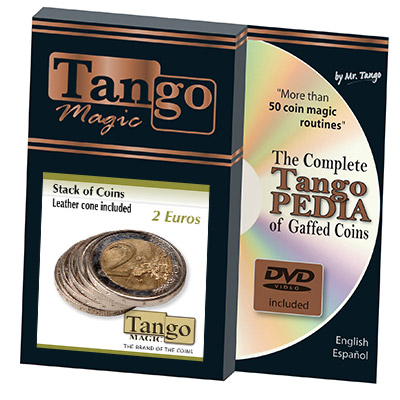 Stack of Coins (2 Euro w/DVD) by Tango Magic- Trick (E0053)