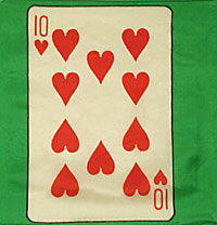 картинка 12" Card Silk - 10 Of Hearts от магазина Одежда+