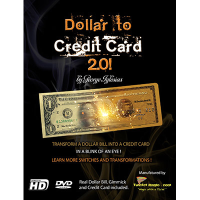 картинка Dollar to Credit Card 2.0 (with DVD) by Twister Magic - Trick от магазина Одежда+
