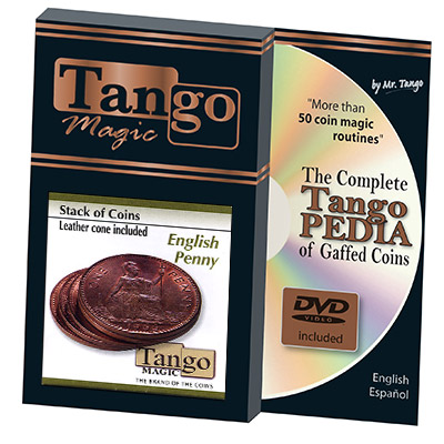 Stack of coin English Penny (w/DVD) by Tango - Trick (D0057)