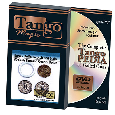 картинка Euro-Dollar Scotch And Soda (50 Cent Euro and Quarter Dollar w/DVD)(ED001)by Tango-Trick от магазина Одежда+
