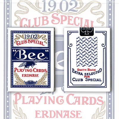 картинка Erdnase 1902 Bee Playing Cards - Blue Smith No. 2 Back (Cambric Finish) - Limited Edition by Conjuring Arts - Trick от магазина Одежда+