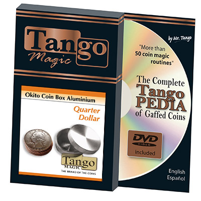 Okito Coin Box Aluminum Quarter(A0003) by Tango-Trick