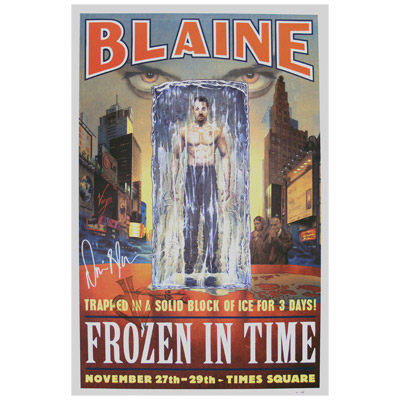 Frozen In Time Autographed Poster (Limited Edition) - David Blaine - Trick