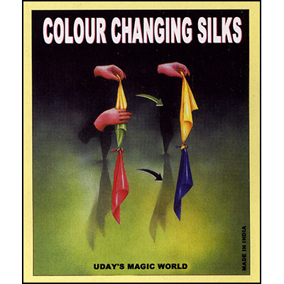 Color Changing Silks 18 Inches (Pure Silk) by Uday - Trick