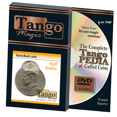 Stretched Coin - Half Dollar (w/DVD) by Tango - Trick (D0096)