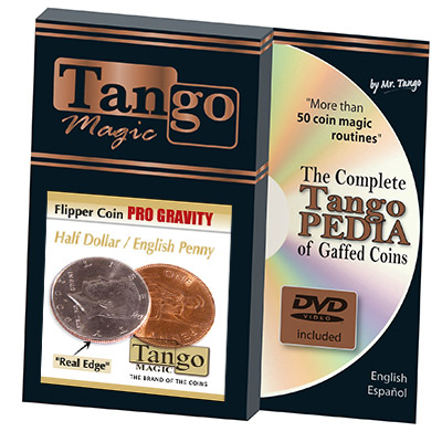 Flipper Coin PRO Gravity Half Dollar/English Penny (W/DVD) - Tango - Trick (D0101)