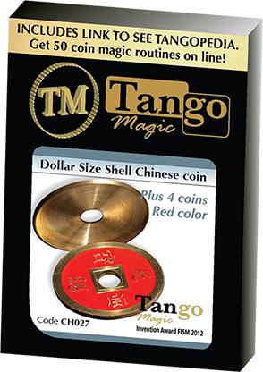 картинка Dollar Size Shell Chinese Coin (Red) by Tango Magic (CH027) от магазина Одежда+