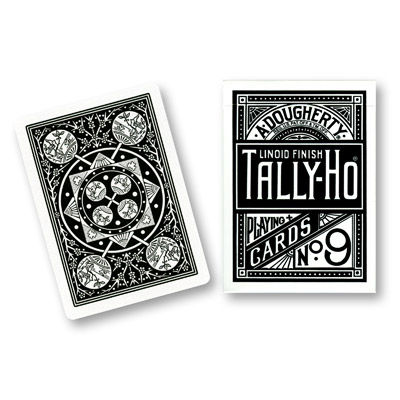 Cards Tally Ho Fan Back (Black) - Trick