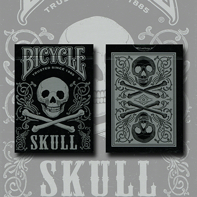 картинка Bicycle Skull Metallic (Silver) USPCC by Gambler's Warehouse - Trick от магазина Одежда+