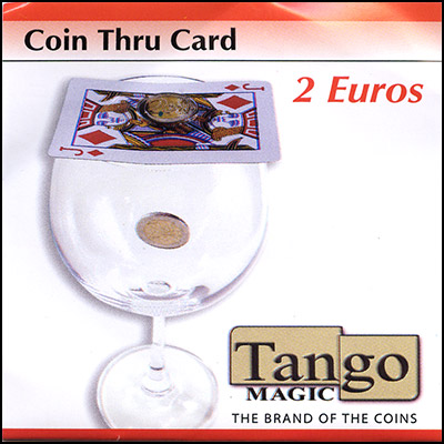 Coin thru Card (2 Euro w/DVD) by Tango - Trick (E0015)