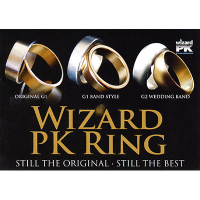 Wizard PK Ring G2 (CURVED, GOLD, 19mm, Small) by World Magic Shop - Trick