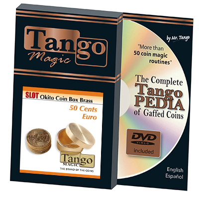 Slot Okito Coin Box Brass 50cent Euro (w/DVD) by Tango -Trick (B0016)