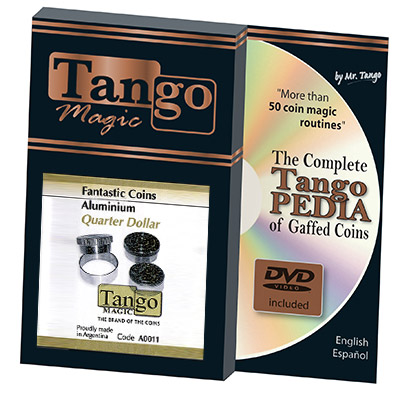 Fantasic Coins Quarter Dollar Aluminum (w/DVD)(A0011) (Made with Real Coins) by Tango-Trick