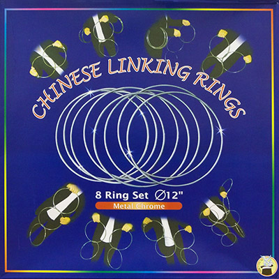 Chinese Linking Rings (12 inch, CHROME) by Vincenzo Difatta - Trick