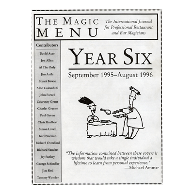 Year 6 : Magic Menu - Book