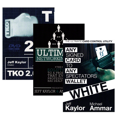 картинка The Jeff Kaylor Sampler Pack (Includes Any Card to Any Spectator's Wallet-WHITE, TKO2.0, and The Ultimate Networking Tool)  - Trick от магазина Одежда+