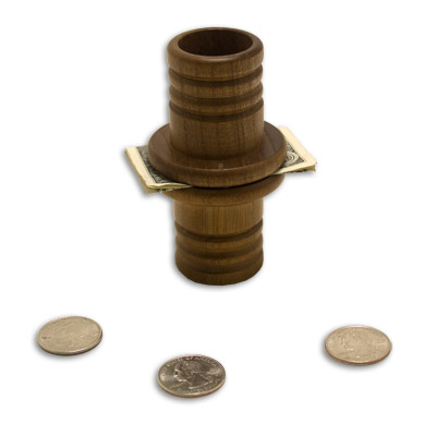 Coin Tube (Wood) by Mikame - Trick