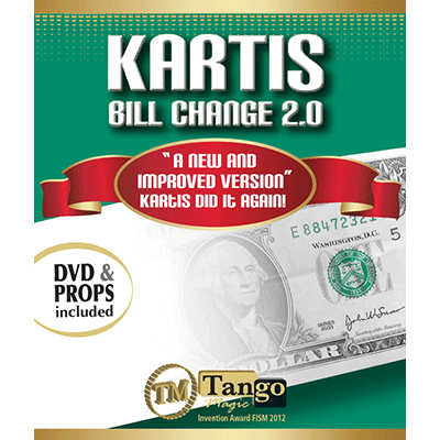 картинка Kartis Bill Change 2.0 (w/DVD) by Kartis and Tango Magic - Trick от магазина Одежда+