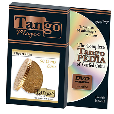 Flipper Coin 50 Cent Euro (w/DVD) (E0035) by Tango - Trick