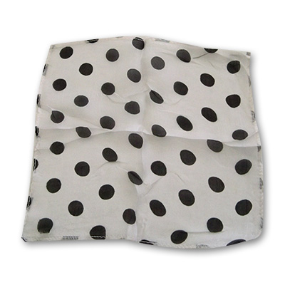 картинка Spotted Silk 09" White w/blk spots by Uday от магазина Одежда+