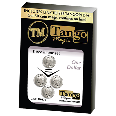 картинка Three in One (Eisenhower Dollar) Set (D0175) by Tango - Trick от магазина Одежда+