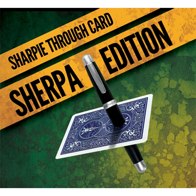 картинка Sharpie Through Card SHERPA Version (DVD and Gimmick) Blue by Alakazam Magic - DVD от магазина Одежда+