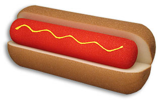 картинка Foam Hot Dog & Bun от магазина Одежда+