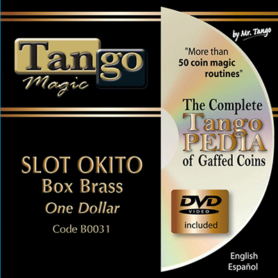 картинка Slot Okito Coin Box (BRASS w/DVD)(B0031) One Dollar by Tango Magic - Trick от магазина Одежда+