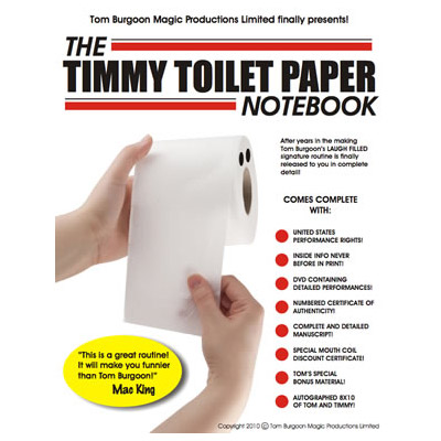 Timmy Toilet Paper Notebook (DVD and Notebook) by Tom Burgoon - DVD